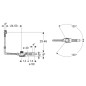Geberit Accessoires - Garniture de vidage et de trop-plein pour baignoire, PushControl, longueur 500 mm, chrome 150.751.21.6