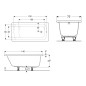 Geberit Perfect - Baignoire 140 x 70 cm, pieds inclus, blanc 554.070.01.1 Geberit Perfect - Baignoire 140 x 70 cm, pieds inclus, blanc 554.070.01.1