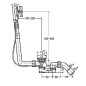 Bette Accessoires - Garniture de vidage et trop-plein pour baignoire, câble bowden, longueur 560 mm, blanc B600-000
