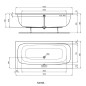 Ideal Standard i.Life - Baignoire DUO 1900x900 mm, blanc T476501 Ideal Standard i.Life - Baignoire DUO 1900x900 mm, blanc T476501