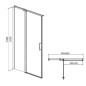 Cersanit Moduo - Porte de douche 80x198 cm, gauche, chrome/verre clair S162-003
