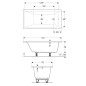Geberit Selnova Square - Baignoire 1400x700x420 mm, blanc 554.380.01.1 Geberit Selnova Square - Baignoire 1400x700x420 mm, blanc 554.380.01.1