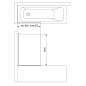Ideal Standard Connect 2 - Pare-baignoire 800x1400 mm, noir / verre clair T9923V3