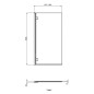 Ideal Standard i.Life - Paroi de baignoire 815 mm, gauche, silver bright / verre clair T4885EO