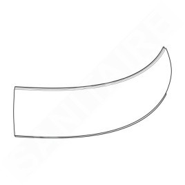 Geberit Selnova - Panneau frontal pour baignoire d'angle, 1350 mm, blanc 554.887.01.1