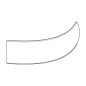 Geberit Selnova - Panneau frontal pour baignoire d'angle, 1350 mm, blanc 554.887.01.1
