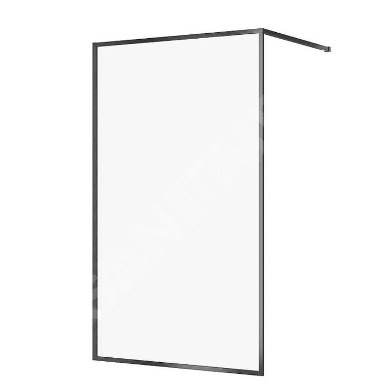 Cersanit Larga - Paroi de douche Walk-In, 120x200 cm, noir/verre clair S932-140