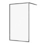 Cersanit Larga - Paroi de douche Walk-In, 120x200 cm, noir/verre clair S932-140