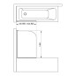 Ideal Standard Connect 2 - Pare-baignoire 800x1400 mm, noir / verre clair T9924V3