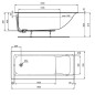 Ideal Standard Connect Air - Baignoire 1600x700 mm, blanc R029401 Ideal Standard Connect Air - Baignoire 1600x700 mm, blanc R029401