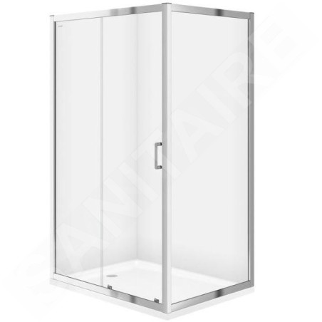 Cersanit Zip - Cabine de douche 79x99 cm, chrome/verre clair S154-003