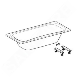 Geberit Selnova - Baignoire 1800x800x427 mm, blanc 554.289.01.1