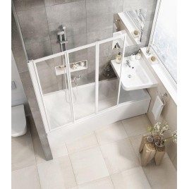 Ravak Panneaux de bain - Panneau frontal BeHappy II 1600 mm, gauche, blanc CZ96100A00