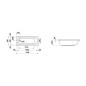 Laufen Lua - Baignoire 170x70 cm, blanc H2310800000001 Laufen Lua - Baignoire 170x70 cm, blanc H2310800000001
