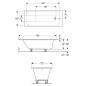 Geberit Selnova - Baignoire 1600x700x428 mm, blanc 554.282.01.1