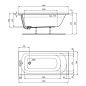 Ideal Standard Simplicity - Baignoire 1.500x700 mm, blanc W004201 Ideal Standard Simplicity - Baignoire 1.500x700 mm, blanc W004201