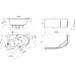 Ravak Rosa 95 - Baignoire asymétrique 95 R, 1500x950 mm, droite, blanche C561000000 Ravak Rosa 95 - Baignoire asymétrique 95 R, 1500x950 mm, droite, blanche C561000000