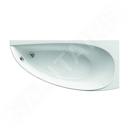 Ravak Avocado - Baignoire asymétrique 160 R, 1600x750 mm, droite, blanche CH01000000