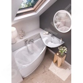 Ravak Avocado - Baignoire asymétrique 160 R, 1600x750 mm, droite, blanche CH01000000