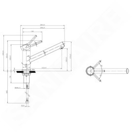 Villeroy & Boch Como - Mitigeur d'évier avec bec extractible, inox 925211LC