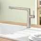 Villeroy & Boch Sorano - Mitigeur d'évier avec bec extractible, inox 926900LC
