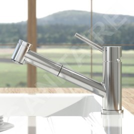 Villeroy & Boch Como - Mitigeur d'évier avec douchette extractible, inox poli 927200LE