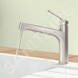 Villeroy & Boch Junis - Mitigeur d'évier avec douchette extractible, inox 928200LC