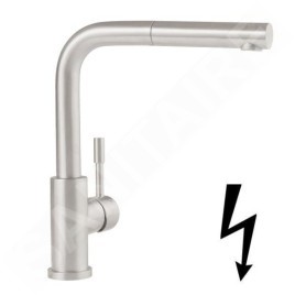 Villeroy & Boch Steel Shower - Mitigeur d'évier avec bec extractible, inox 969711LC