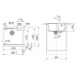 Franke Urban - Évier en fragranit UBG 610-56, 56x50 cm, cachemire 114.0700.065 Franke Urban - Évier en fragranit UBG 610-56, 56x50 cm, cachemire 114.0700.065