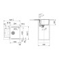 Franke Urban - Évier en fragranit UBG 611-62, 620x500 mm, blanc arctique 114.0700.095