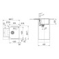 Franke Urban - Évier en fragranit UBG 611-62, 620x500 mm, onyx 114.0700.098