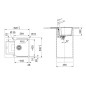 Franke Urban - Évier en fragranit UBG 611-62, 620x500 mm, sahara 114.0700.100 Franke Urban - Évier en fragranit UBG 611-62, 620x500 mm, sahara 114.0700.100