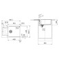 Franke Urban - Évier en fragranit UBG 611-78 BB, 780x500 mm, sahara 114.0700.107