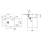 Franke Urban - Évier en fragranit UBG 611-78 BB, 780x500 mm, pierre grise 114.0700.108 Franke Urban - Évier en fragranit UBG 611-78 BB, 780x500 mm, pierre grise 114.0700.108