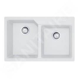 Franke Urban - Évier en fragranit UBG 611-78, 780x500 mm, blanc arctique 114.0700.116