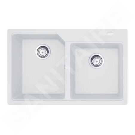 Franke Urban - Évier en fragranit UBG 611-78, 780x500 mm, blanc arctique 114.0700.116