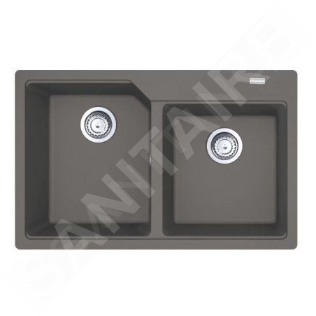 Franke Urban - Évier en fragranit UBG 611-78, 780x500 mm, pierre grise 114.0700.119