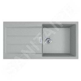 Franke Colonnes - Set de cuisine T125, évier en tectonite S2D 611-100 + robinet FC 6018.084, gris 143.0687.406