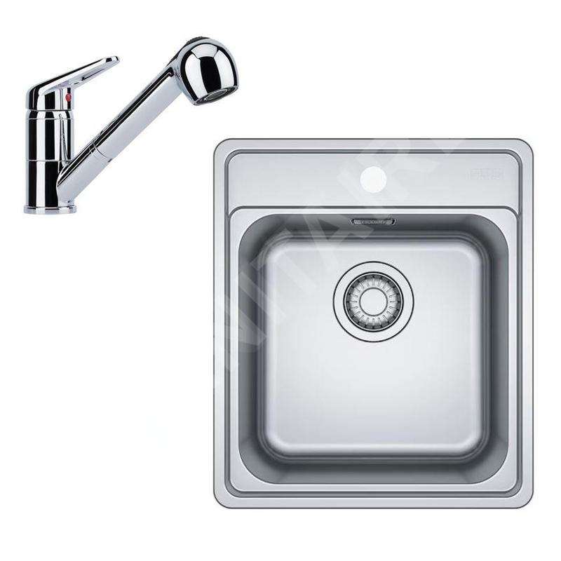 Franke Colonnes - Set de cuisine N89, évier en inox BCX 610-42 + robinet FC 9547.031, chrome 101.0700.672 Franke Colonnes - Set de cuisine N89, évier en inox BCX 610-42 + robinet FC 9547.031, chrome 101.0700.672