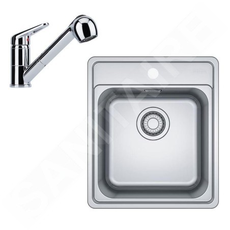 Franke Colonnes - Set de cuisine N89, évier en inox BCX 610-42 + robinet FC 9547.031, chrome 101.0700.672