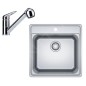 Franke Colonnes - Set de cuisine N91, évier en inox BCX 610-51 + robinet FC 9547.031, chrome 101.0700.674 Franke Colonnes - Set de cuisine N91, évier en inox BCX 610-51 + robinet FC 9547.031, chrome 101.0700.674