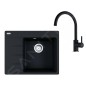 Franke Colonnes - Set de cuisine G269O, évier en fragranit CNG 611-62 TL/7 + robinet FC 6018.071, onyx 114.0700.667 Franke Colonnes - Set de cuisine G269O, évier en fragranit CNG 611-62 TL/7 + robinet FC 6018.071, onyx 114.0700.667