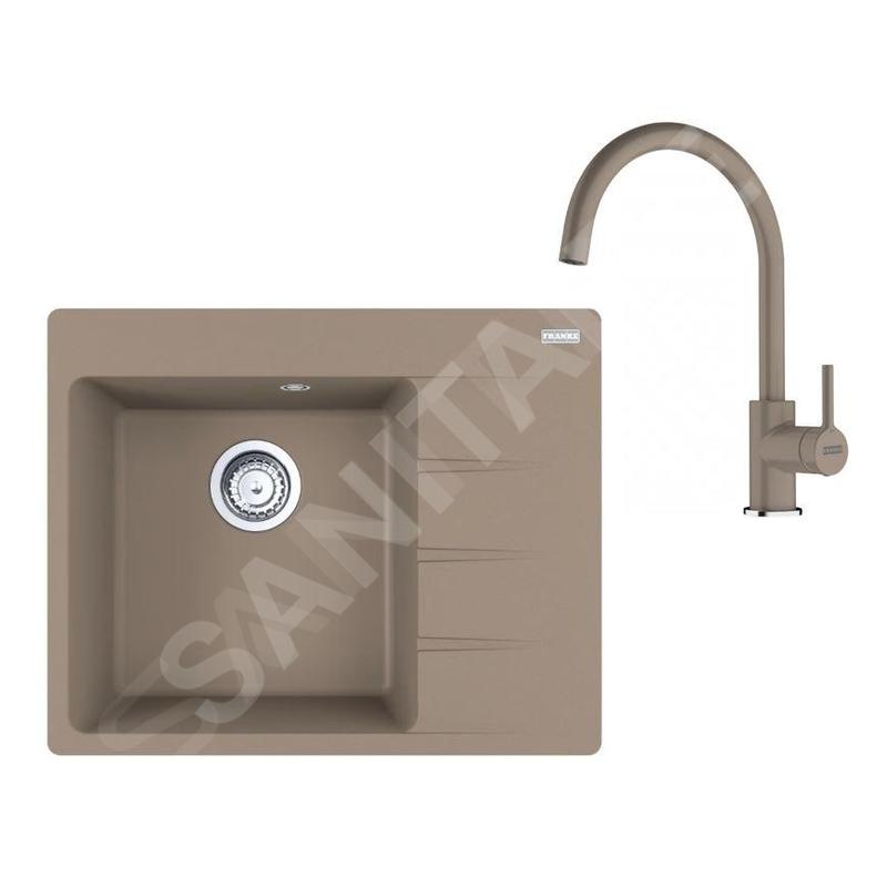 Franke Colonnes - Set de cuisine G270KA, évier en fragranit CNG 611-62 TL/2 + robinet FC 6018.424, cachemire 114.0700.669 Franke Colonnes - Set de cuisine G270KA, évier en fragranit CNG 611-62 TL/2 + robinet FC 6018.424, cachemire 114.0700.669