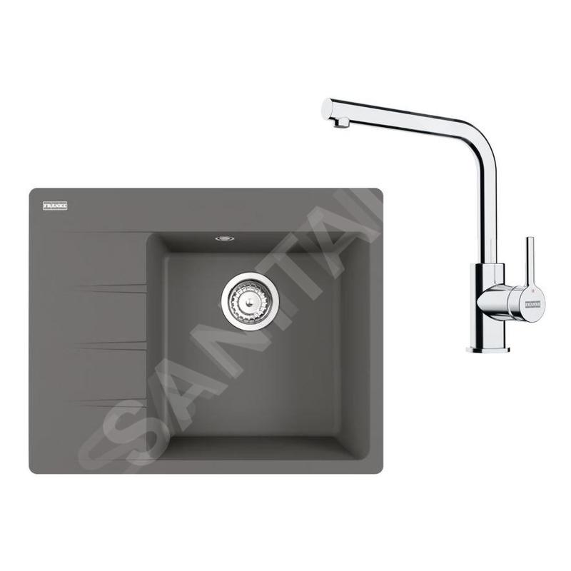 Franke Colonnes - Set de cuisine G248ŠK, évier en fragranit CNG 611-62 TL/7 + robinet FS 3230.031, gris pierre / chrome Franke Colonnes - Set de cuisine G248ŠK, évier en fragranit CNG 611-62 TL/7 + robinet FS 3230.031, gris pierre / chrome
