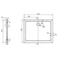 Aqualine Receveurs - Receveur de douche TECMI 1000x800x30 mm, blanc PQ10080