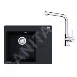 Franke Colonnes - Set de cuisine G249O, évier en fragranit CNG 611-62 + robinet FS 3230.031, onyx / chrome 114.0700.681