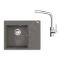 Franke Colonnes - Set de cuisine G249ŠK, évier en fragranit CNG 611-62 TL/2 + robinet FS 3230.031, gris pierre / chrome Franke Colonnes - Set de cuisine G249ŠK, évier en fragranit CNG 611-62 TL/2 + robinet FS 3230.031, gris pierre / chrome