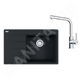 Franke Colonnes - Set de cuisine G250MČ, évier en fragranit CNG 611-78 TL/7  + robinet FS 3230.031, noir mat / chrome
