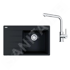 Franke Colonnes - Set de cuisine G250O, évier en fragranit CNG 611-78 TL/7 + robinet FS 3230.031, onyx / chrome 114.0700.685