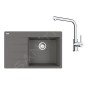 Franke Colonnes - Set de cuisine G250ŠK, évier en fragranit CNG 611-78 TL/7 + robinet FS 3230.031, gris pierre / chrome Franke Colonnes - Set de cuisine G250ŠK, évier en fragranit CNG 611-78 TL/7 + robinet FS 3230.031, gris pierre / chrome